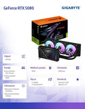 GIGABYTE AORUS GeForce RTX 5080 XTREME WATERFORCE 16GB Graphics Card