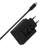 Motorola TurboPower 125W Duo Charger - Universal Black AC Fast Charging
