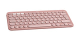 LOGITECH K380S Multi-Device Bluetooth Keyboard - Tonal Rose (US INT'L)