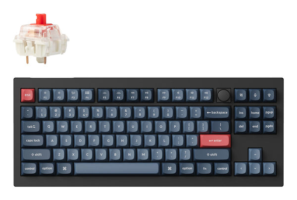 Keychron V3 Max RGB Wireless Mechanical Keyboard - US Layout, Hot-Swappable Gateron Jupiter Red