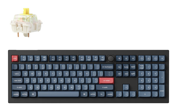 Keychron V6 Max RGB Wireless Mechanical Keyboard - US Layout - Hot-Swappable Gateron Jupiter Brown