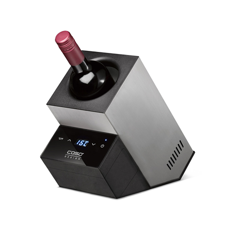 Caso WineCase Deluxe Inox 1-Bottle Wine Cooler - Black/Silver