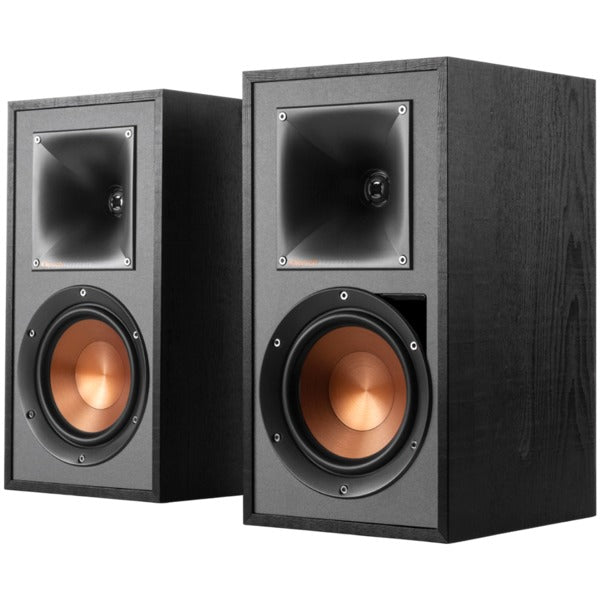 Klipsch Reference R-51PM Powered Bookshelf Speakers, Black, Pair