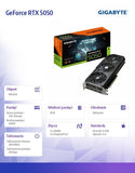 GIGABYTE GeForce RTX 5050 GAMING OC 8GB GDDR6 Graphics Card