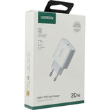 Ugreen 20W USB-C PD 3.0 Quick Charge 4.0+ Wall Charger - White