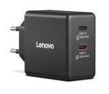 LENOVO 65W Dual USB-C GaN Power Adapter - Black