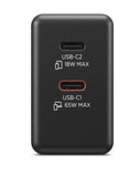 LENOVO 65W Dual USB-C GaN Power Adapter - Black