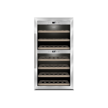 Caso WineComfort 660 Smart Wine Cooler - 66 Bottle Capacity - Stainless Steel/Black