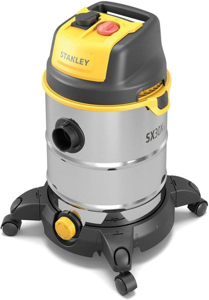 STANLEY SXVC30XTDE Wet & Dry Vacuum Cleaner - 1600W, Black/Stainless Steel/Yellow