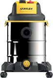 STANLEY SXVC30XTDE Wet & Dry Vacuum Cleaner - 1600W, Black/Stainless Steel/Yellow