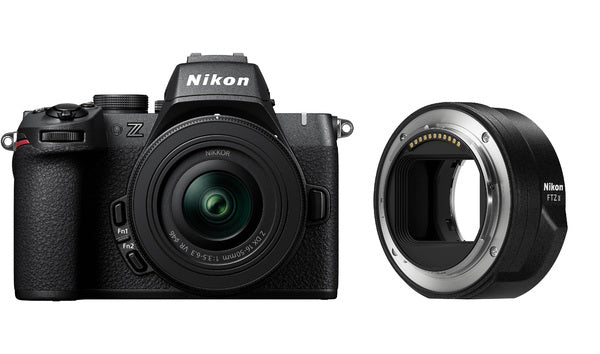 Nikon Z50 II (Z 50 II), (Z50II) + NIKKOR Z DX 16-50mm f/3.5-6.3 VR + FTZ II Mount Adapter