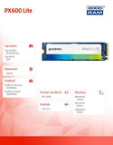 SSD PX600 Lite 256GB M.2 Gen4x4 NVMe 2280 3400/2000MB/s