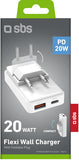 SBS Flexi 20W USB/USB-C Wall Charger