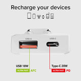 SBS Flexi 20W USB/USB-C Wall Charger