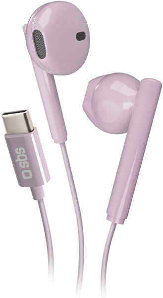 SBS Studio Mix 65c USB-C Earphones - Pink