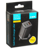 iBOX C-65 65W GaN Universal Charger - UK Plug, Black