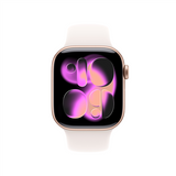 Apple Watch Series 11 42mm Rose Gold Aluminum Case with Light Blush Sports Band S/M