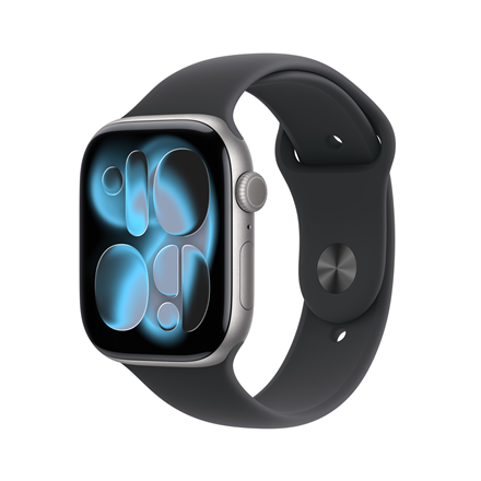 Apple Watch Series 11 GPS 46mm Space Gray with Black Sport Band M/L
