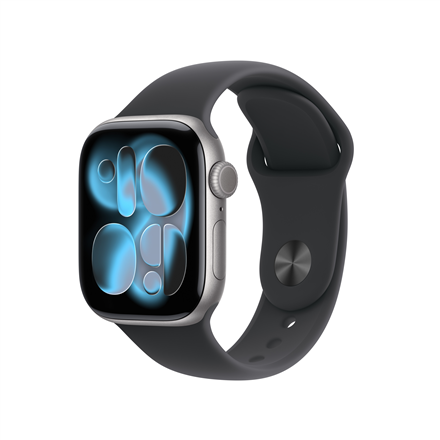 Apple Watch Series 11 GPS + Cellular 42mm Space Gray Aluminum with Black Sport Band - S/M