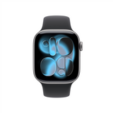 Apple Watch Series 11 GPS + Cellular 42mm Space Gray Aluminum with Black Sport Band - S/M