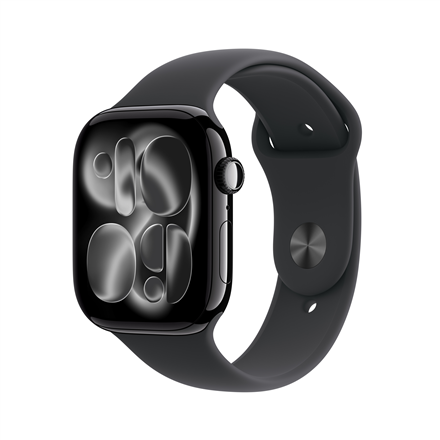 Apple Watch Series 11 GPS + Cellular 46mm Sport Band, Jet Black/Black (MFC24ET/A)