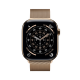 Apple Watch Series 11 GPS + Cellular 46mm Gold Titanium Case with Gold Milanese Loop