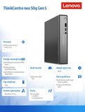 Lenovo ThinkCentre neo 50q Gen 5 Mini PC - Intel Core 5 210H, 16GB DDR5, 1TB SSD, Windows 11 Pro