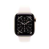 Apple Watch Series 11 GPS + Cellular 42mm Gold Titanium Case with Light Blush Sport Band - M/L