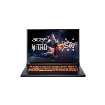 Acer Nitro V 17 AI ANV17-41-R9XF Obsidian Black - 17.3", IPS, QHD (2560x1440), Matte - AMD Ryzen 7 260 - 32GB DDR5 - 1TB SSD - NVIDIA GeForce RTX 5070 8...