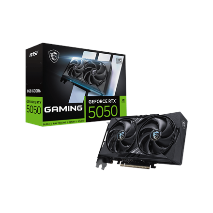 MSI GeForce RTX 5050 8G GAMING OC - NVIDIA - 8 GB - GeForce RTX 5050 - GDDR6 - HDMI ports quantity 1 - PCI Express Gen 5 x16 (uses x8)
