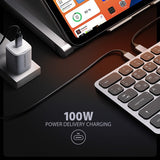 AXAGON HMC-KB USB-C 5Gbps Keyboard Hub with HDMI 4K/60Hz, PD 100W, microSD/SD, and 3x USB-A Ports
