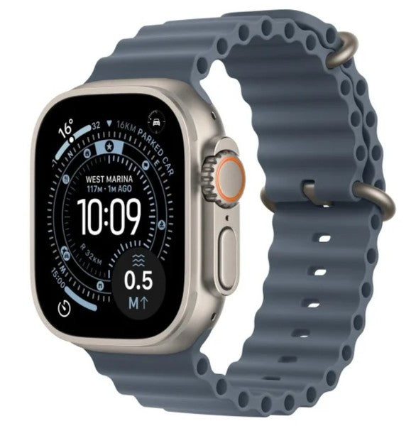 Apple Watch Ultra 3 GPS + Cellular 49mm Natural Titanium with Anchor Blue Ocean Band