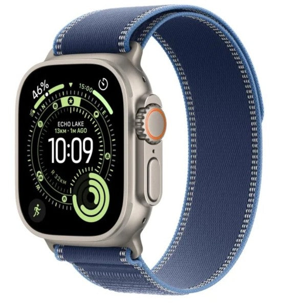Apple Watch Ultra 3 GPS + Cellular 49mm Natural Titanium with Blue/Bright Blue Trail Loop - S/M