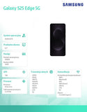 Samsung Galaxy S25 Edge 5G 12/256GB Titanium Black