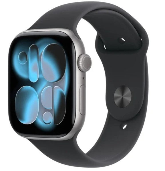 Apple Watch Series 11 GPS + Cellular 42mm Space Gray Aluminum with Black Sport Band - M/L
