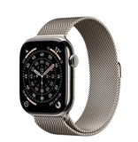 Apple Watch Series 11 GPS + Cellular 42mm Natural Titanium Stone Gray Sport Band - S/M
