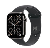 Watch Series 11 GPS + Cellular 46mm Slate Titanium Case with Black Sport Band - S/M