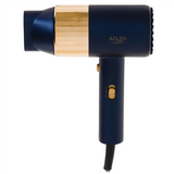 Adler AD 2280 Hair Dryer - 1800W, 3 Temperature Settings - Blue/Gold