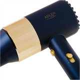 Adler AD 2280 Hair Dryer - 1800W, 3 Temperature Settings - Blue/Gold