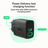 GREENCELL PowerSource Duo30 30W USB-C/A Charger