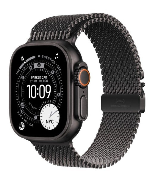 Watch Ultra 3 GPS + Cellular 49mm Black Titanium Case with Black Titanium Milanese Loop - Small