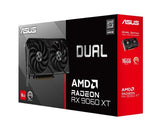 Graphics Card-ASUS-AMD-Radeon RX 9060 XT-16 GB-GDDR6-128 bit-PCI Express 5.0-Active-DUAL-RX9060XT-16G