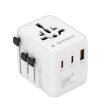 POWER Travel Adapter 20W with USB-A & USB-C Ports - White (TPA-1A2C20-01-W)