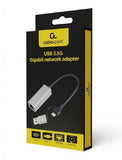 Gembird A-USB3AC-LAN2G-01 USB 2.5G Gigabit Ethernet Adapter - Gray