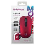 DEFENDER GASSA MM-105 RF Silent Red Wireless Mouse