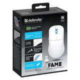 Belaidė Defender Fame GM-516 Wireless Mouse - RF+BT, 10000 DPI, 6 Buttons, White
