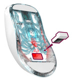 Belaidė Defender Fame GM-516 Wireless Mouse - RF+BT, 10000 DPI, 6 Buttons, White