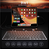 AXAGON HMC-KB USB-C 5Gbps Keyboard Hub with HDMI 4K/60Hz, PD 100W, microSD/SD, and 3x USB-A Ports