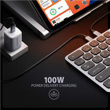 AXAGON HMC-KB USB-C 5Gbps Keyboard Hub with HDMI 4K/60Hz, PD 100W, microSD/SD, and 3x USB-A Ports