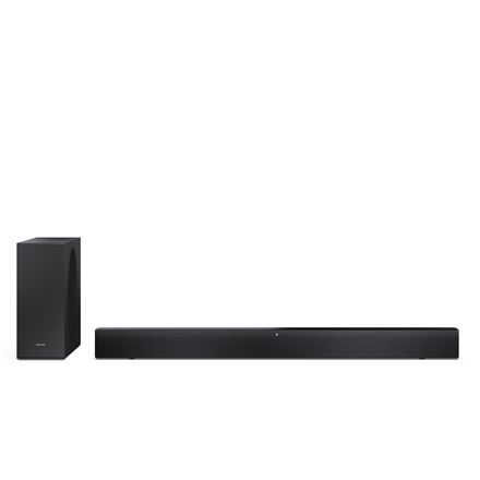 Sharp 2.1 Dolby Atmos/DTS Virtual:X Soundbar with Slim Wireless Subwoofer - HT-SBW310 - 330 W - Bluetooth - Wireless connection - Black